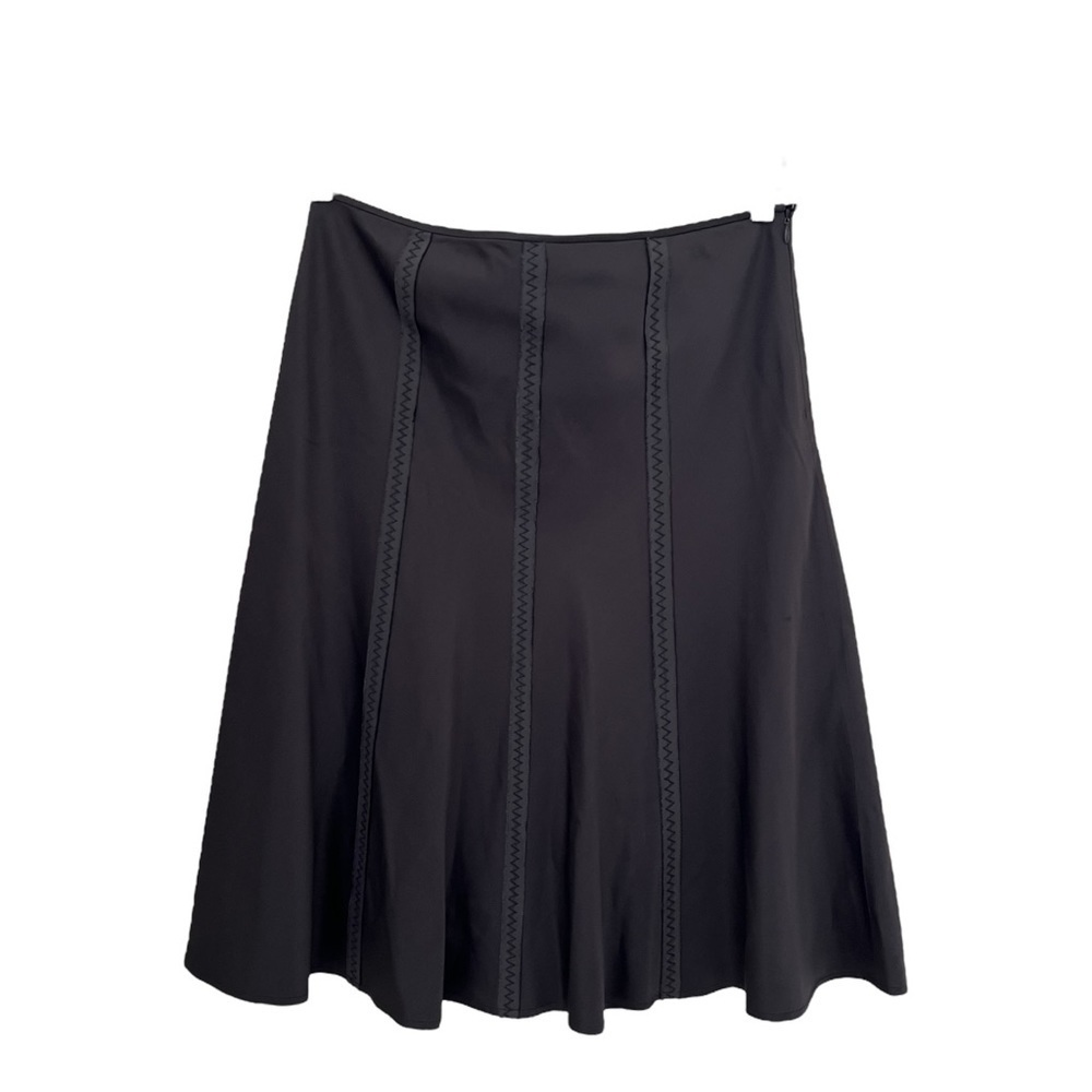 Tahari Gray Silk Skirtl